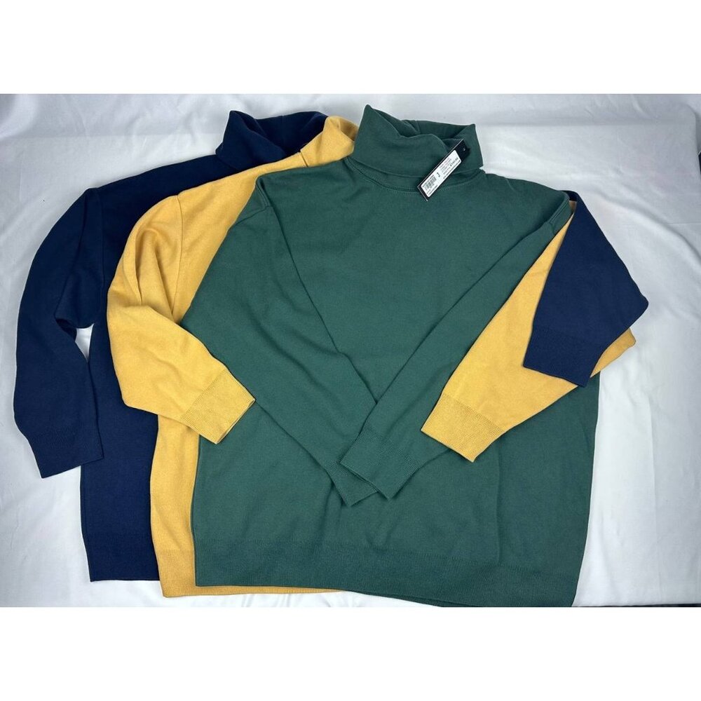 NWT New Orleans Knitwear Bundle Lot of 3 Long Sleeve Classic Turtle Size L (3)